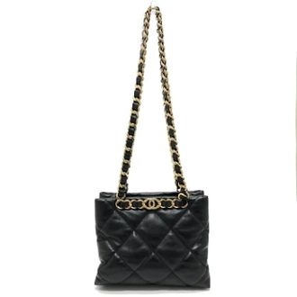 Chanel Pre-owned Leather chanel-bags - Dames - Pre-owned - Zwart - Maat: ONE Size Leer