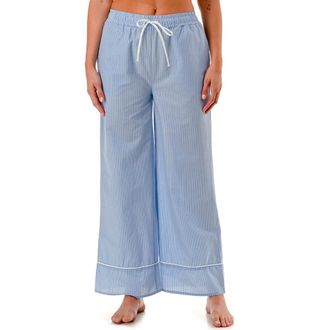 MARCUS ADLER Striped Scalloped Pajama Pants in Blue at Nordstrom Rack, Size X-Small