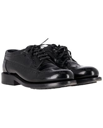Celine Celine Womens Leather Brogue Lace-Up Oxford (Authentic Pre-Loved)