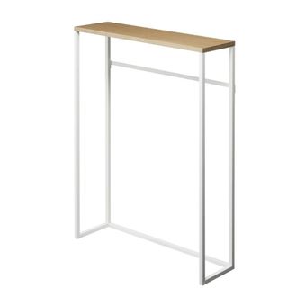 Yamazaki Tableware Metal & Wood Entryway Console - 60 Cm Wide in White