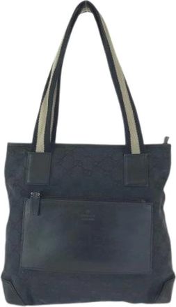 Gucci Pre-owned GG Canvas Tote Bag - Dames - Vintage Shopper - Zwart - ONE Size - Leer - Vintage