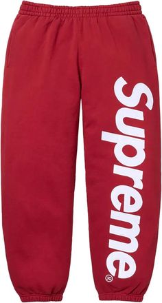 SUPREME Pantaloni sportivi con applicazione - Rosso