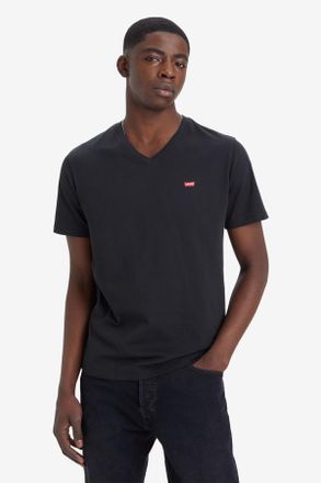Levi's Classic Housemark V Neck Tee - Hombre - S - Negro / Mineral Black