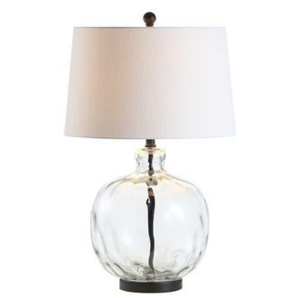 Jonathan Y Designs Rae 26.5 Glass/Metal LED Table Lamp, Clear/Black at Nordstrom
