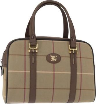 Burberry Pre-owned Handbags, female, Beige, Size: ONE SIZE Pre-owned Canvas Handbag