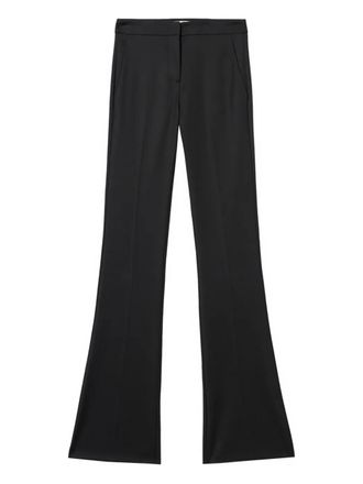 Blumarine diagonal-weave trousers - women - Polyester/Virgin Wool/Elastane - 44 - Black
