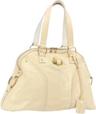 Saint Laurent Pre-owned Handbags, female, Beige, Size: ONE SIZE Pre-owned Vintage Hand Bag