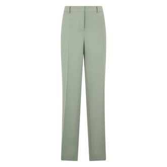 Alberta Ferretti Classic High-Waisted Trousers - female - Alberta Ferretti - Straight Trousers - Green - L - Trousers