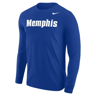 Nike Memphis Tigers Nike Mens Football Long-Sleeve T-Shirt in Blue | M12333P397MEMP-RYL