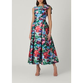 Shoshanna Midnight Eleanor Gancalo Floral Dress in Navy Multi at Nordstrom, Size 10