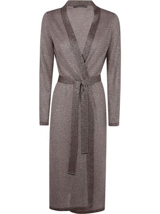 D.exterior striped cardigan - Brown