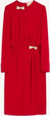 Valentino Abito Midi In Cady Couture Ricamato Donna PARIS 36