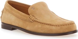 Tod's Womens Loafers Beige Leather Calfskin