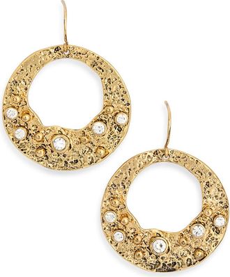 Karine Sultan Textured Open Ring Drop Earrings in Gold at Nordstrom Rack