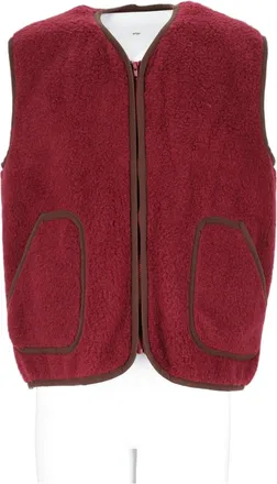 Amish Bordeaux Plush Textured Vest