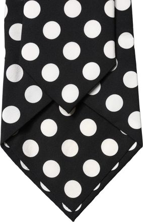 Dolce & Gabbana Polka-Dot Silk Necktie - Black