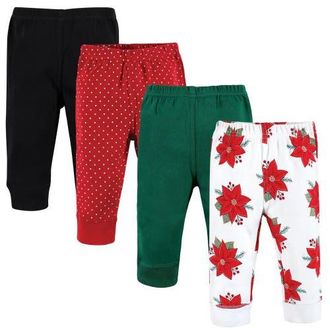 Hudson Baby 4Pk comfy leggings set in Poinsettia at Nordstrom, Size 2T
