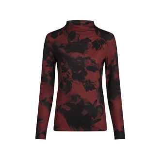 Karl Lagerfeld Top a maniche lunghe con collo alto - - Tops - Donna - Marrone - M