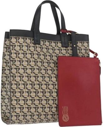 Ferragamo Pre-owned Tote Bag - Dames - Vintage Shopper - Beige - ONE Size - Leer - Vintage