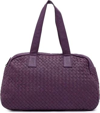 Bottega Veneta Borsa a spalla in nappa con motivo Intrecciato 2012-2024 - Viola