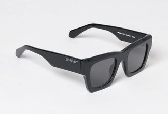 Off-white Occhiali da sole Davie rettangolari in acetato con logo stampato