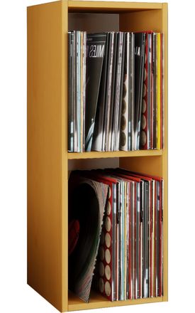 ebuy24 Ebuy24 - Estante De Soporte De Madera Vcm Estante Con 2 Compartimentos Grandes Dimensiones: Al. 72 X An. 34 X P. 30 Cm Espacio Para 65 Registros 1 Est