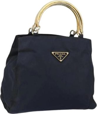 Prada Pre-owned Vintage Nylon Handtas - Dames - Vintage Handtas - Blauw - ONE Size - Nylon - Vintage