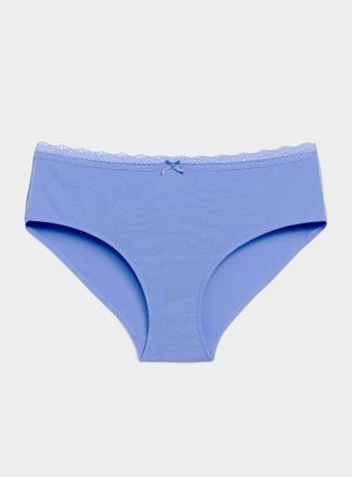 Miiyu Womens Lace-waist Hipster Panties Organic cotton