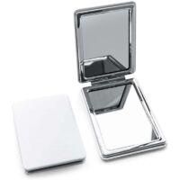 OEM Espejo De Maquillaje Port&aacute;til De Bolsillo De Piel Sint&eacute;tica De 2 Piezas, Mini Espejo Plegable De Doble Cara Para Viajes Y Viajes De Negocios (rectangu