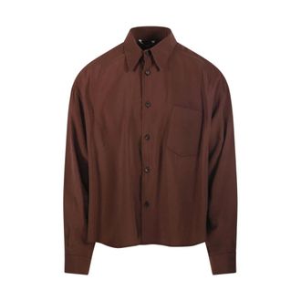 Hev&ograve; Casual Shirts, male, Brown, Size: XL 1124 Shirt