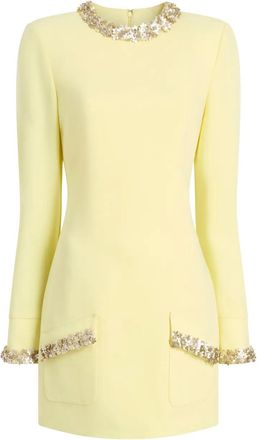 Cinq &agrave; Sept Abito corto con decorazione - Giallo