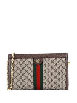 Gucci Ophidia Chain GG Coated Canvas Medium shoulder bag - women - Fabric - One Size - Brown