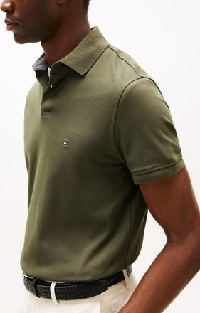Tommy Hilfiger Poloshirt TOMMY HILFIGER 1985 REGULAR POLO, Herren, Gr. XL, gr&uuml;n (army gr&uuml;n), Piqu&eacute;, Obermaterial: 96% Baumwolle, 4% Elasthan, bestickt, unifarben, ho