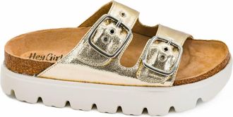 Corkys Footwear Womens Rumor Has It Sandal In Gold Crinkle