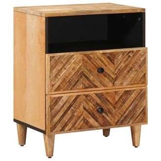 vidaXL Mesita De Noche Marr&oacute;n 50 X 33 X 60 Cm Madera De Mango Maciza Vidaxl