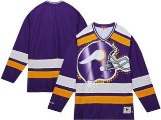 Mitchell & Ness Womens Mitchell & Ness Purple Minnesota Vikings Big Face 7.0 Long Sleeve Jersey T-Shirt at Nordstrom, Size Xx-Large