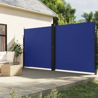 Berkfield Home Retractable Side Awning Blue 220x600 cm