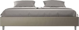 ITYhome Ityhome - Letto Matrimoniale King size rivestito in Similpelle - azelia - Dimensione Rete: 200x200 - Tipologia Letto: Con Rete e Contenitore