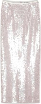 Forte_Forte Jupe crayon Liquid Sequins - Dames - Midirokken - Grijs - XS - Rayon - Rokken