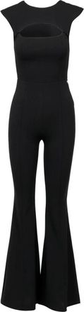 Aniye By Zwarte Flared Jumpsuit met Schoudervullingen - Dames - Jumpsuits - Zwart - L - Jumpsuits & Playsuits