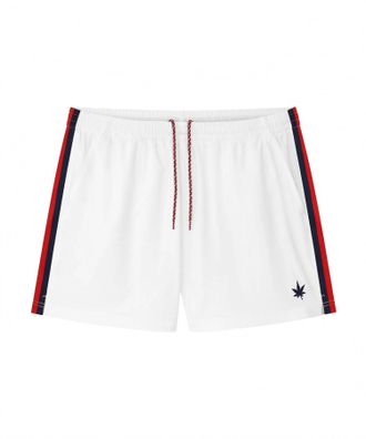 Boast Mens Tipped Match Short In White/red/navy Tipping