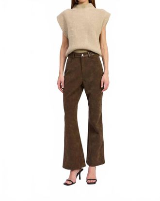 En Saison Miller Flare Pants In Brown