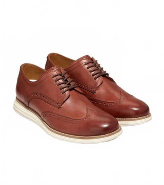 Cole Haan Mens Originalgrand Wingtip Oxfords Shoes In Woodbury/ivory