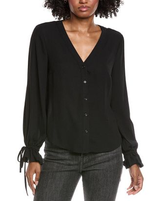 CeCe by Cynthia Steffe Cece V-Neck Flounce Blouse