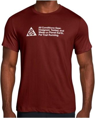 Nike ACG Dri-Fit T-Shirt Funktionsshirt f&uuml;r Herren | rot