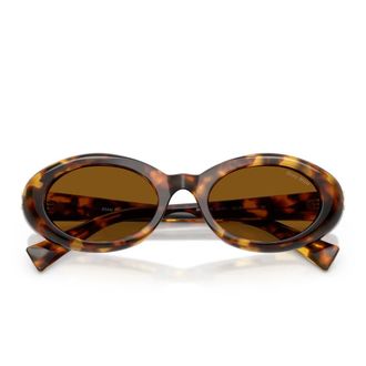 Miu Miu Sunglasses, female, Brown, Size: 52 MM Oval Sunglasses