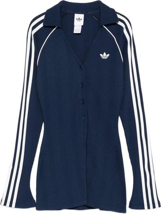 adidas button-up top - women - Cotton/Recycled Polyester/Elastane - L - Blue