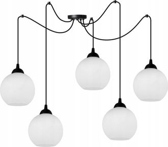 OEM L&aacute;mpara Colgante Ara&ntilde;a Cl&aacute;sica Pantalla De Cristal