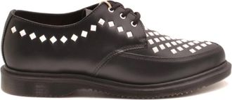 Dr. Martens Bruine Derby Schoenen met Tekstprint - Dames - Veterschoenen - Zwart - 41 EU - Leer - Schoenen
