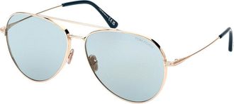 Tom Ford FT0996 28X Shiny Rose Gold/Blue Mirrored